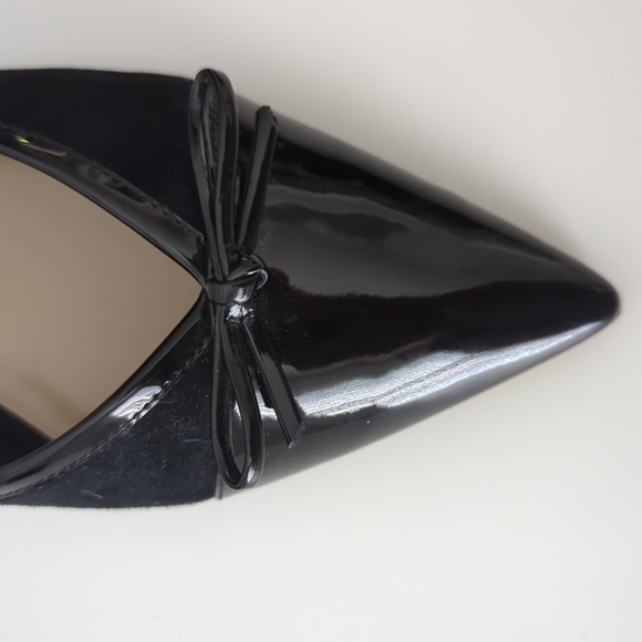 Ann Taylor Patent/Suede Black Slingback Flats- Size 7.5 - Picture 6 of 6